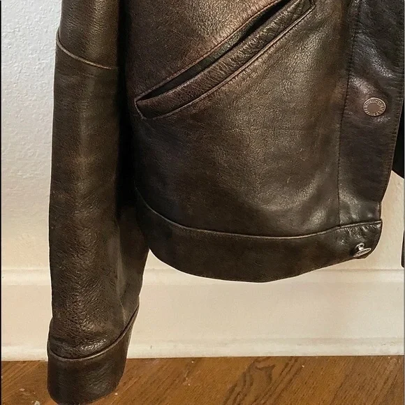Genuine All Leather Trucker Moto Jacket - Picture 3 of 6